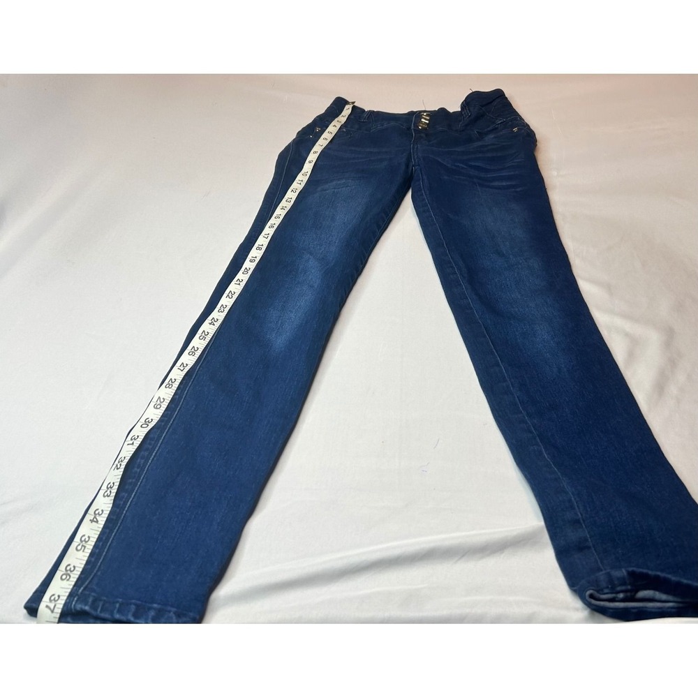 Mitzi Michel High Waisted Skinny Jeans Dark Wash Multi Button Colombian Style